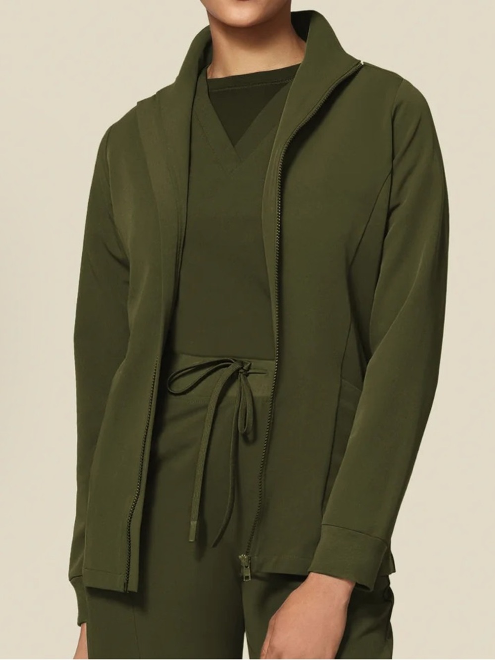 Mandala modern scrub jacket olive green size medium